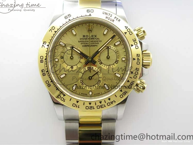 AAA Replica Watches 1:1 Daytona Dial Edition SA4130 Noob 3181 Bracelet Case 904L Bright 116503 V SS YG and Best SS Gold 0104